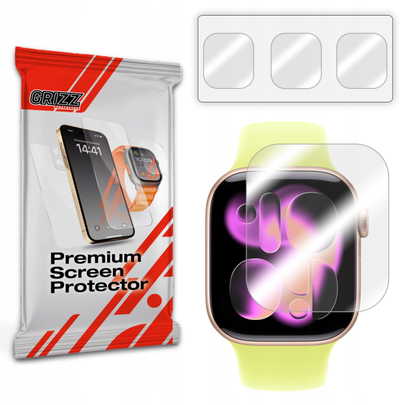 Film mbrojtës GrizzGlass Hydrofilm për Apple Watch 11 46mm, hidrogel, i tejdukshëm