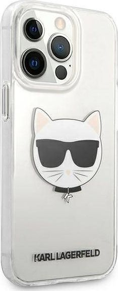 Mbrojtëse telefoni Karl Lagerfeld Choupette Head, për iPhone 13 Pro Max, TPU, e tejdukshme