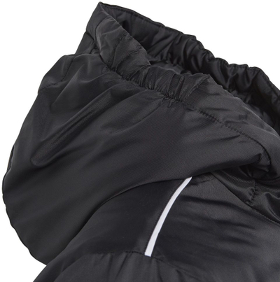 Xhaket sportiv Adidas Core 18 Stadium Junior me kapuç për kalamaj, i zi