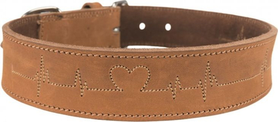 Qafore qeni Trixie Rustic Heartbeat, lëkurë e trashë, M 38–47 cm, kafe