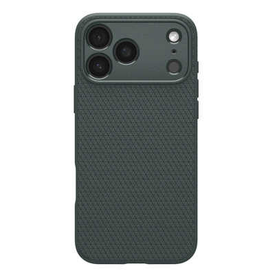 Kapak telefoni Spigen Liquid Air për iPhone 17 Pro Max, antibakterial, Abyss Green