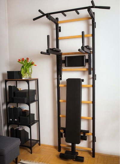 Shkallë ushtrimesh Benchk, 240 cm, me një paralele dhe parmak