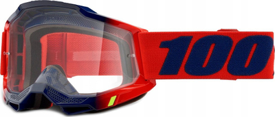 Syze motokrosi 100% Accuri 2 Kearny, lente transparente anti-fog, rrip 45mm me silikon