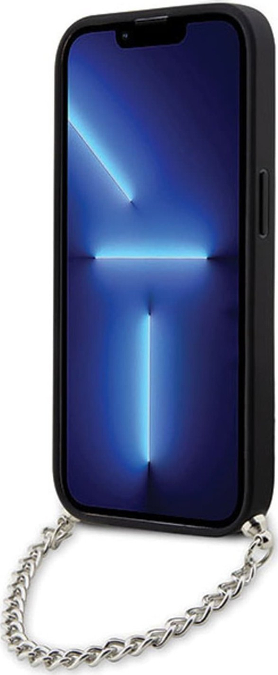 Mbulesë telefoni Karl Lagerfeld KLHCP14LSACKLHPK për iPhone 14 Pro, hardcase Saffiano, e zezë