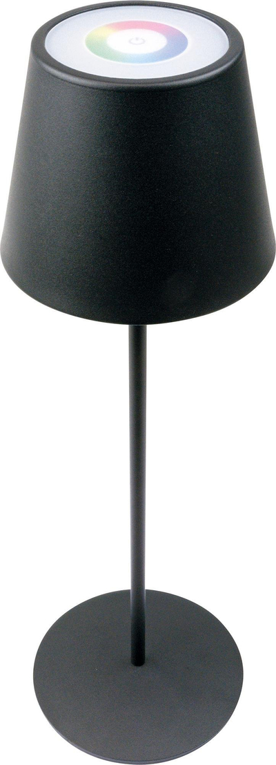 Lampë tavoline Schwaiger LED, 200 lm, RGB, 38 cm, e zezë