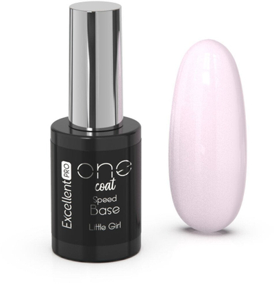 Bazë manikyri Excellent Pro One Coat Speed Base Little Girl, hibride, 11g, rozë qumështore