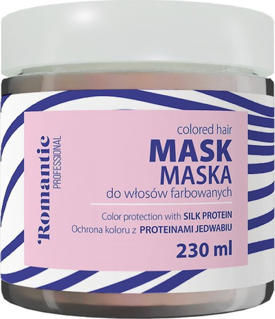 Maskë flokësh ROMANTIC Professional Silk, për flokë të lyer, 230 ml