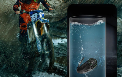 Interkom motoçiklete Ejeas Q8, Bluetooth, rezistent ndaj ujit, i zi