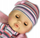 Kukull bebe Adar 516724, 40cm, me zë polonisht, rozë gri