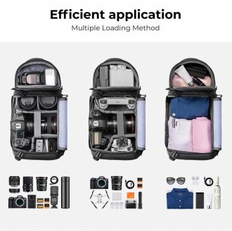 Çantë fotografike K&amp;F Concept Beta Messenger 10L, 10L, që s’e merr uji, e zezë