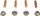 Set bulonash TurboWorks M10x1.5, 4 copë, bakër dhe inox