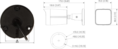 Kamerë IP Dahua IPC-HFW1839TC-A-IL-0280B, 4K UHD, Smart Dual Light, e zezë
