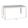 Tavolinë metalike + xham 150×90×75 cm,"HM5767.03", bardhë