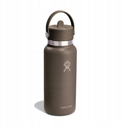 Шише за вода Hydro Flask Wide Mouth, 32 Oz, со капак со сламка Flex, Sandpiper