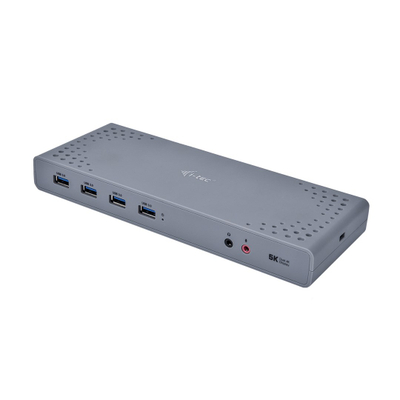 Doking stacion USB-C i-Tec CADUAL4KDOCK, dyfish 4K, USB 3.0, gri