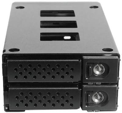 Backplane për HDD SSD JOUJYE JJ N 29SS15, 2x 2.5", SATA SAS 12Gbps, për slot 5.25", i zi