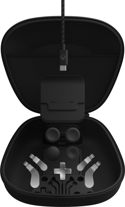Pako aksesorësh Microsoft Xbox Elite 2 Core për kontrollor, me USB Type C, e zezë