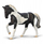 Figurinë lodër CollectA Warmblood Stallion, kalë garues realist, bardhezi