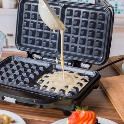 Aparat për waffle Tristar TS1385, 2 waffle, pllaka jo ngjitëse, i bardhë