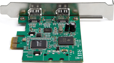 Kartë zgjerimi StarTech 2-portë PCI Express FireWire 1394a, 400 Mbps, low profile, ngjyrë argjendi
