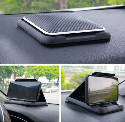 Mbajtëse telefoni për veturë For Cockpit 51J, për pult, për telefona deri 7", e zezë