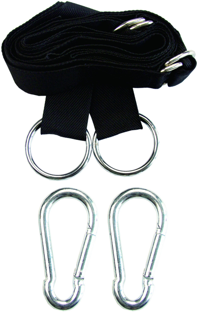 Set varëse për hamak Domoletti 9103, rripa 2m, metal, i zi