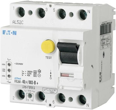 Ndërprerës diferencal Eaton FRCdM 40003 G/B, 4P, 40A 30mA