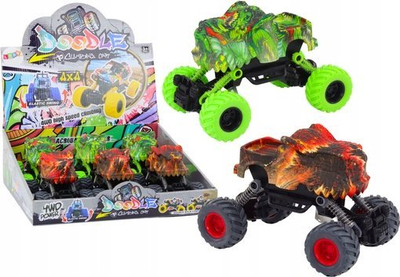 Makine lodër dinosaur, me friksion, off road, e kuqe ose jeshile