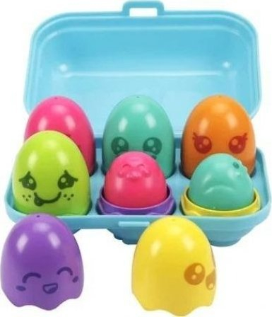 Eдукативна играчка Tomy Hide &amp; Squeak Bright Chicks, сет 6 јајца, многубојни