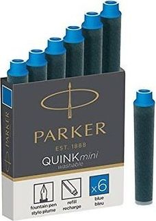 Fishekë boje për stilolaps Parker, 6 copë, të kaltër