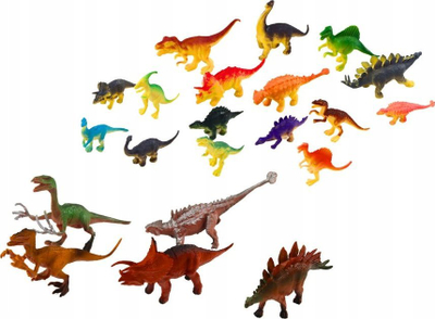 Set lodrash dinosaurë Lean Toys, 45 pjesë, me aksesorë, shumëngjyrësh