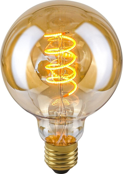 Llambë dekorative LED Italux Retro G95, E27, 4W 2200K, ngjyrë amber