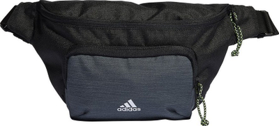 Çantë beli Adidas Cxplr Bumbag IB2668, material poliester, me rrip të rregullueshëm, e zezë me gri