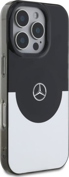 Kapak telefoni Mercedes Double Layer Case MagSafe për iPhone 16 Pro Max, 6.9\", i zi me argjend
