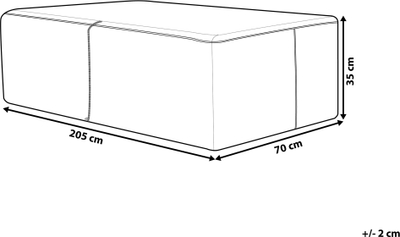 Mbulesë kopshti Beliani Rain Cover Chuva, 205 x 70 x 35 cm, PVC, gri