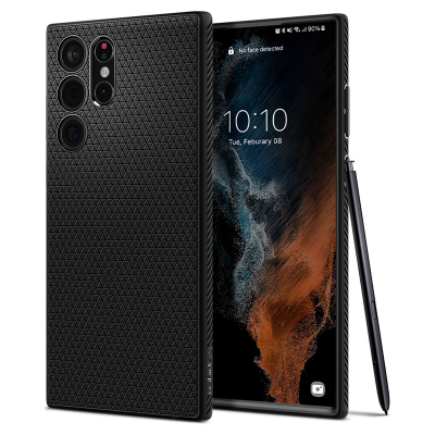 Mbështjellëse për Samsung Galaxy S22 Ultra Spigen Liquid Air, e zezë