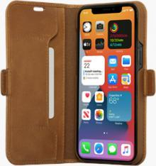 Mbrojtëse telefoni dbramante Copenhagen Slim, për iPhone 12 Pro Max 6.7", lëkurë kafe tan