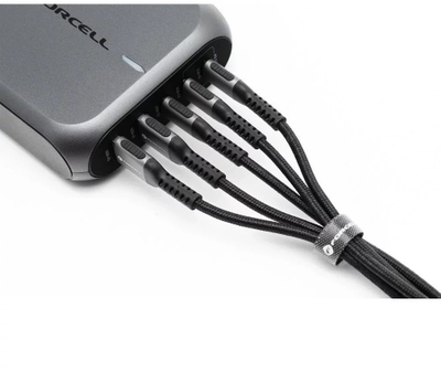 Кабел за полнење Forcell F-energy C256, USB A во USB C, 3 m, 66W 3A, црн