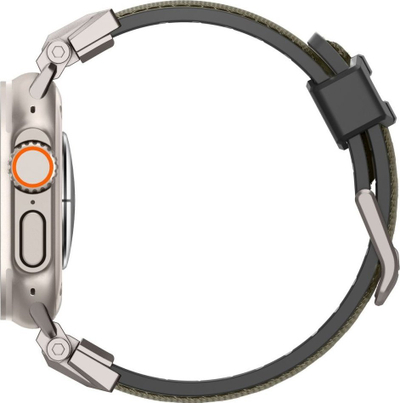 Рака лента Spigen DuraPro Armor за Apple Watch 49mm 46mm 45mm 44mm, метал најлон TPU, зелена војничка