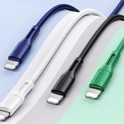 Kabllo USB Usams USB-A për Lightning, 1 m, 2A, e bardhë