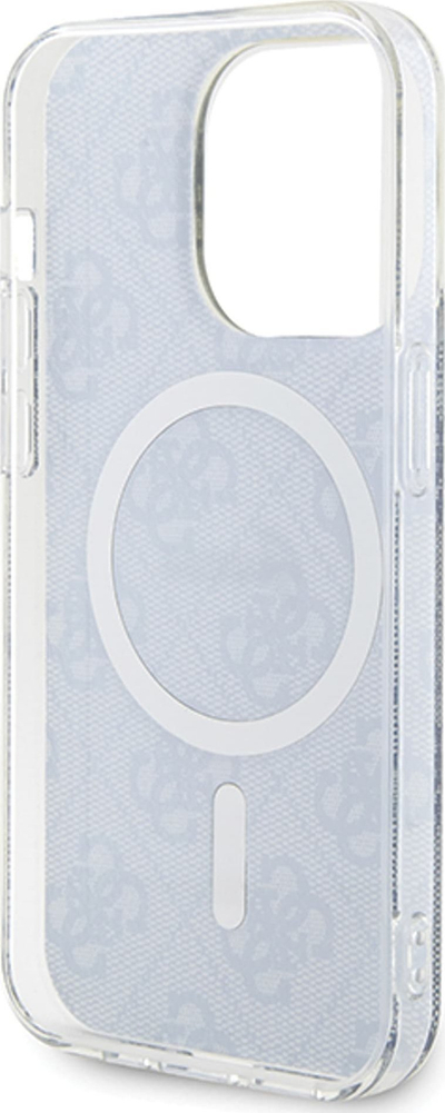 Kllëf telefoni Guess IML 4G MagSafe për iPhone 15 14 13, polikarbonat TPU, blu