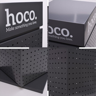 Stendë aksesorësh Hoco HN20, metalike, me katër anë që rrotullohen, e zezë