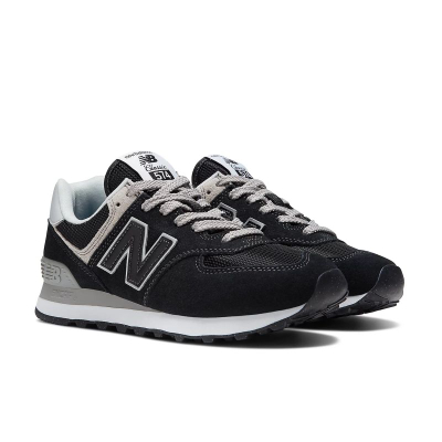 Патики New Balance WL574EVB, женски, антилоп кожа, сиви