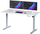 Tavolinë gaming Ultradesk QUEST, 140x70 cm, rregullim elektrik 72-120 cm, gri e bardhë