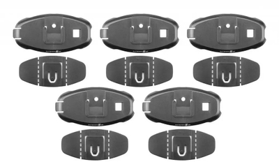 Set mbajtësesh zëvendësuese interkomi Interphone Active Connect, 5 baza ngjitëse, për helmetë, i zi