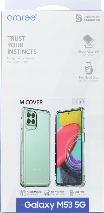 Futrollë Samsung Araree Mach Mcover për Galaxy M53 5G, transparente, TPU