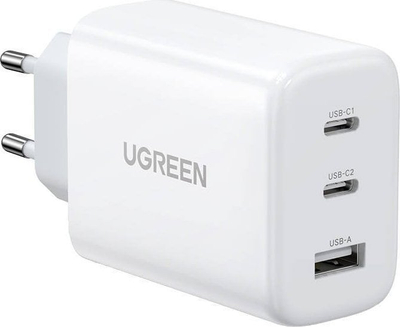 Karikues muri UGREEN CD275, 65W, 2x USB C 1x USB A, i bardhë