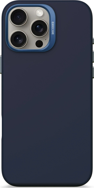 Këllëf telefoni Decoded Antimicrobial, për iPhone 16 Pro Max, silikon, MagSafe, blu navy