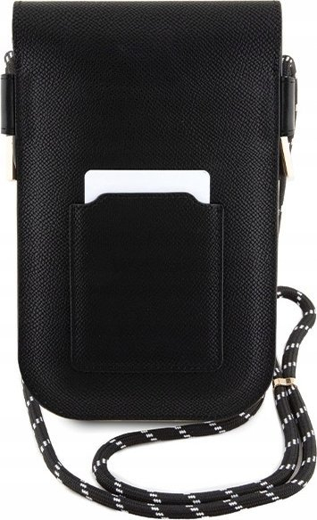 Торба за телефон Hello Kitty Smooth PU, crossbody, со машна, црна