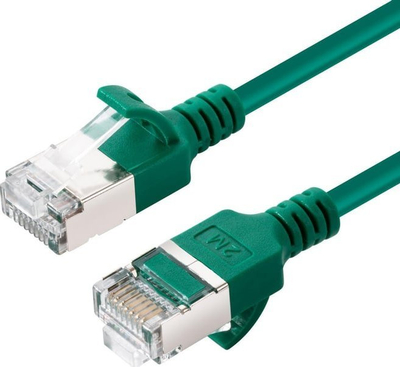 Kabllo rrjeti Microconnect V-FTP6A03G-SLIM, Cat6a U/FTP, 3 m, e gjelbër